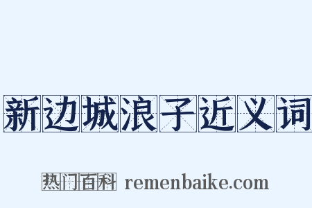 新边城浪子近义词是什么意思的图片